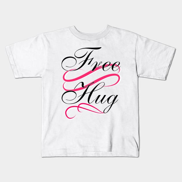 Free Hug Kids T-Shirt by Grafititee